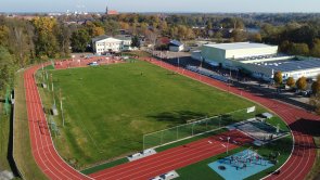 Luftbildaufnahme Sportplatz