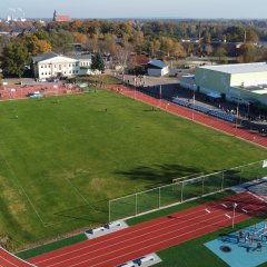 Luftbildaufnahme Sportplatz