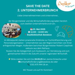 Save the Date Unternehmerbrunch Save the Date Unternehmerbrunch