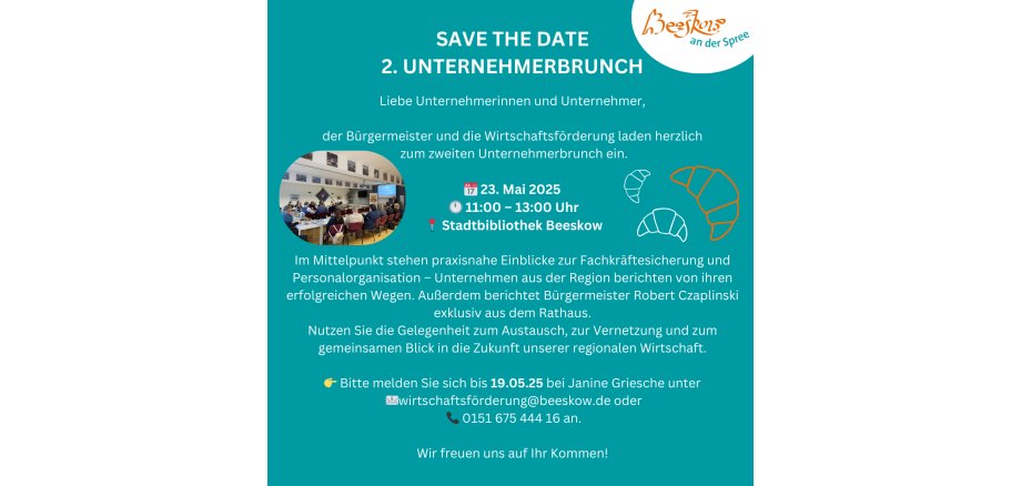 Save the Date Unternehmerbrunch - 1